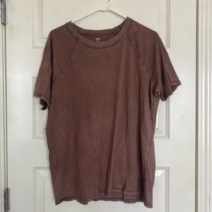 brown short sleeve tee from aerie